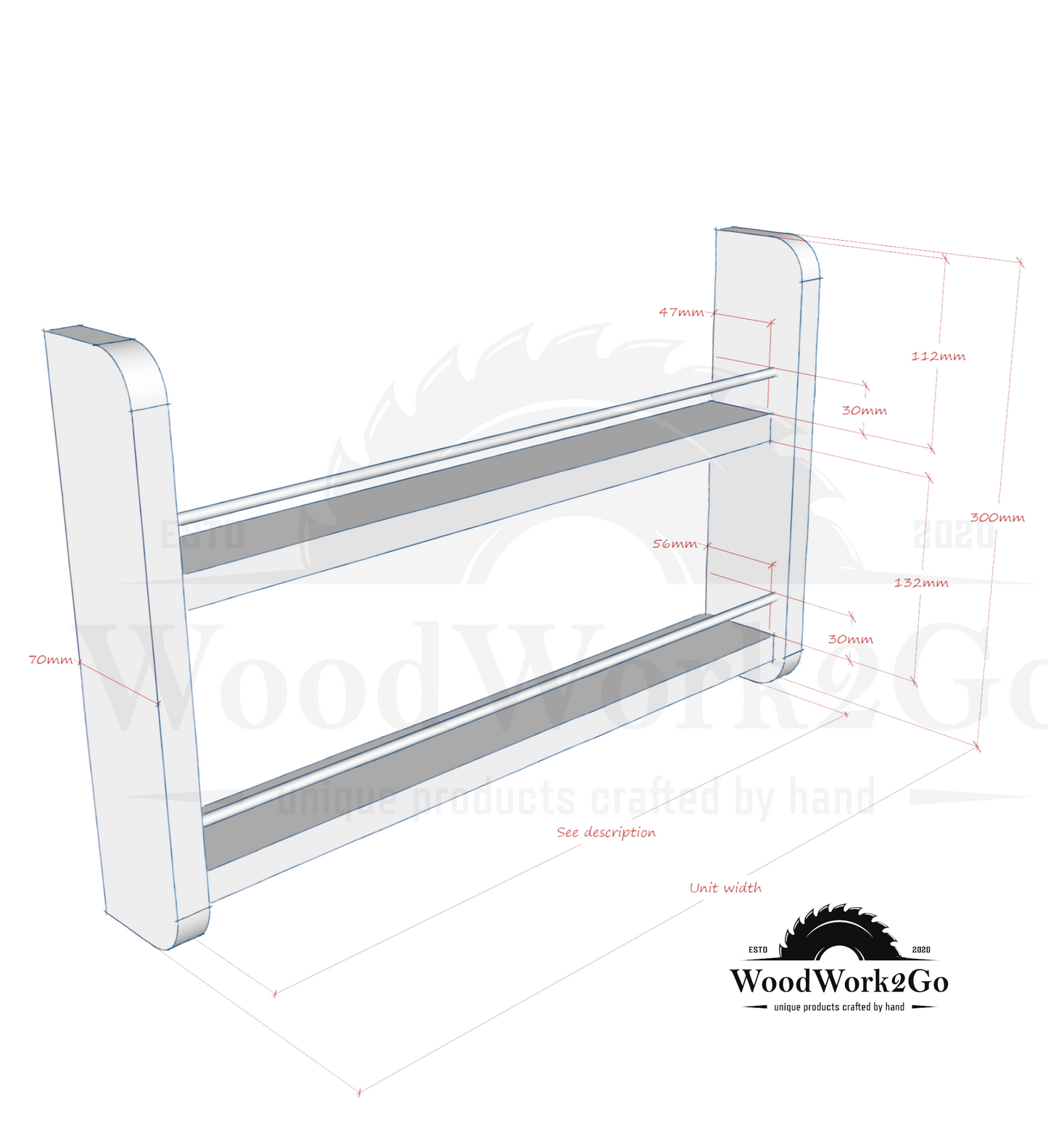 Contemporary Style Spice Rack