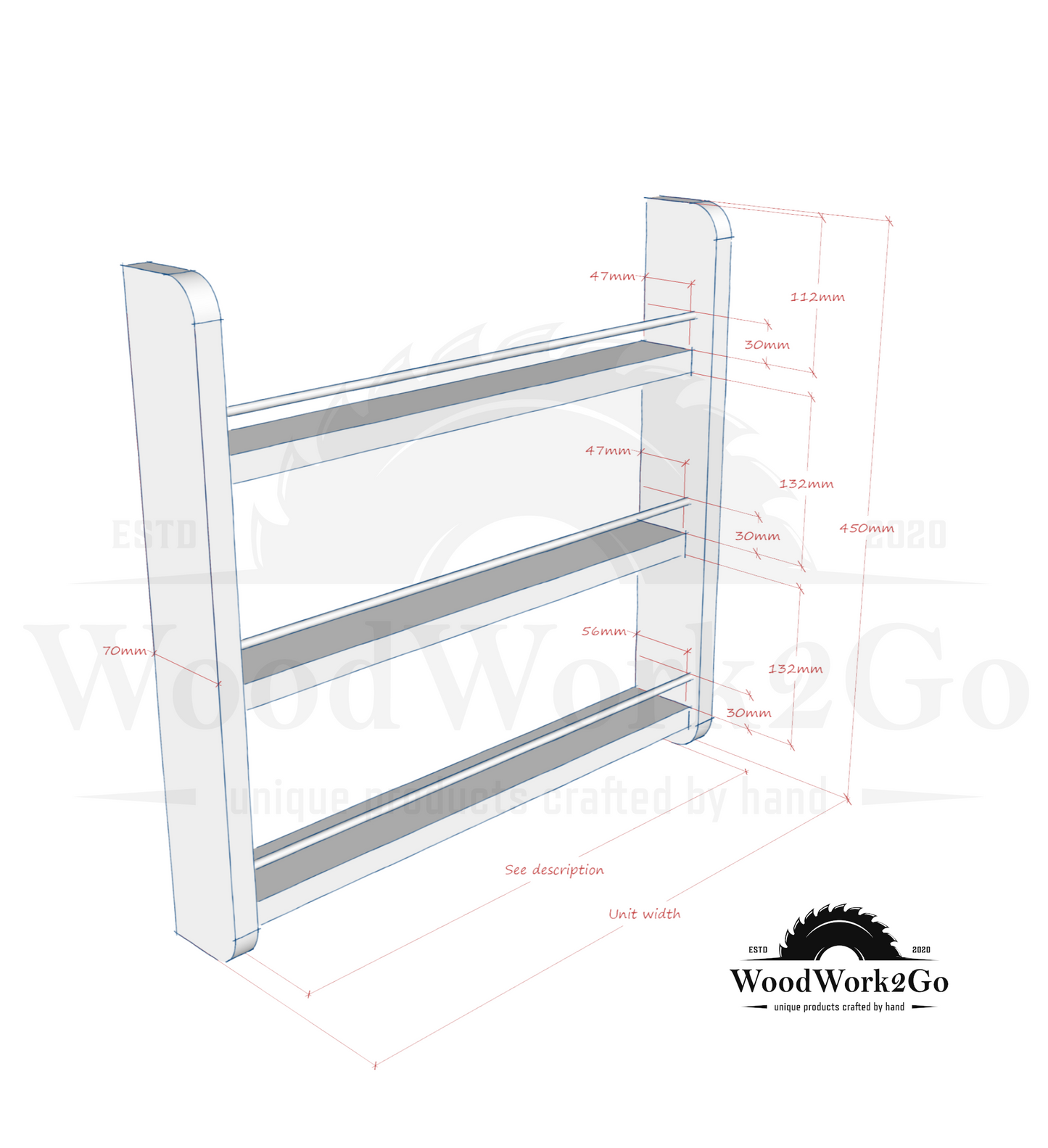 Contemporary Style Spice Rack