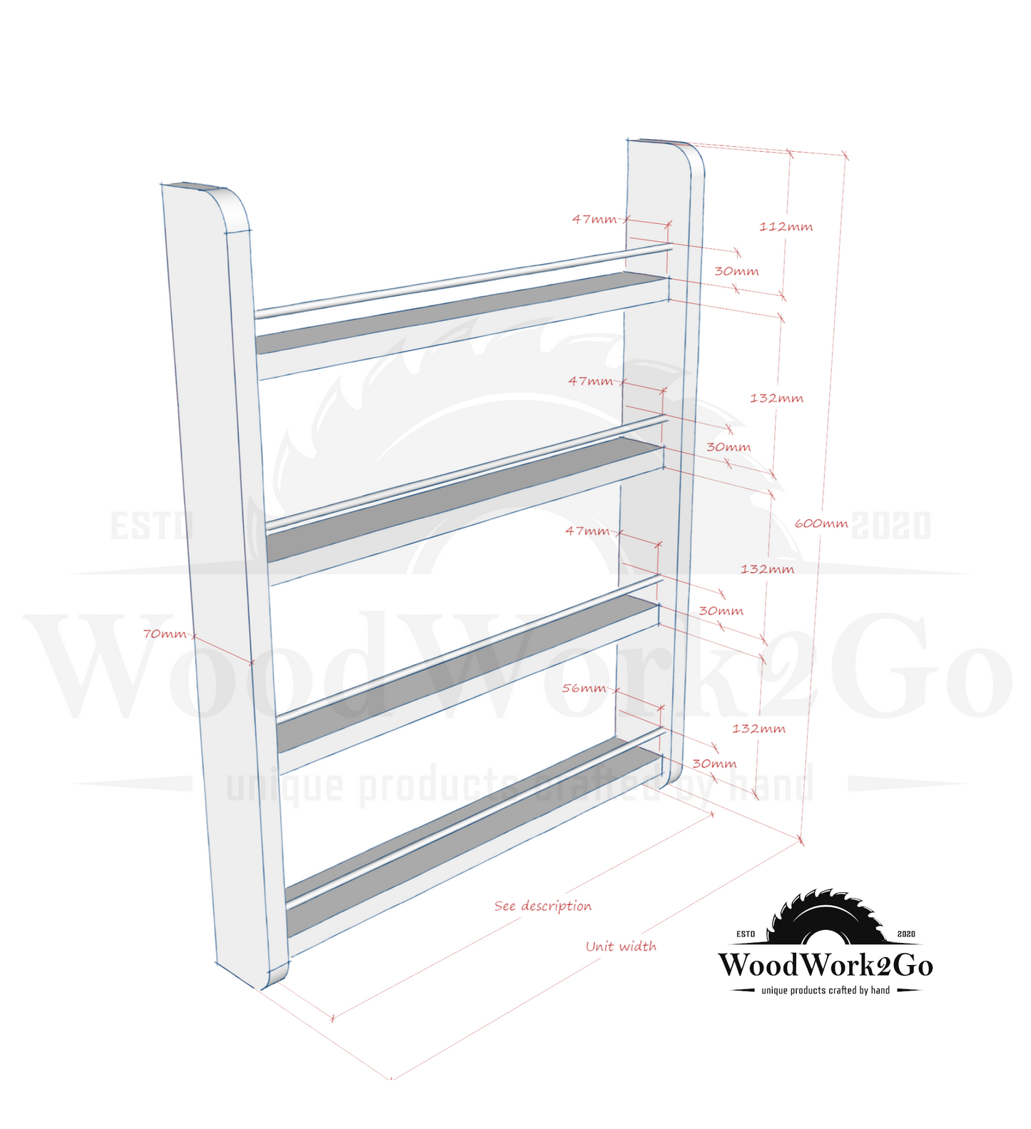Contemporary Style Spice Rack