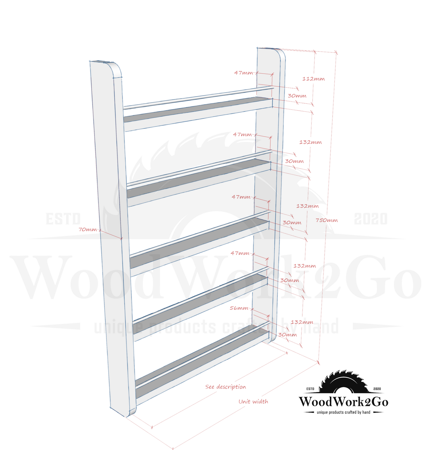 Contemporary Style Spice Rack