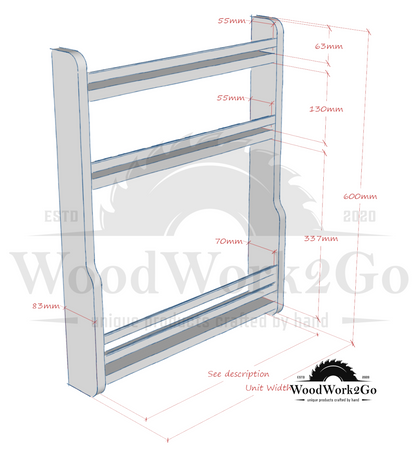 Oil & Spice Rack With Bar Rails