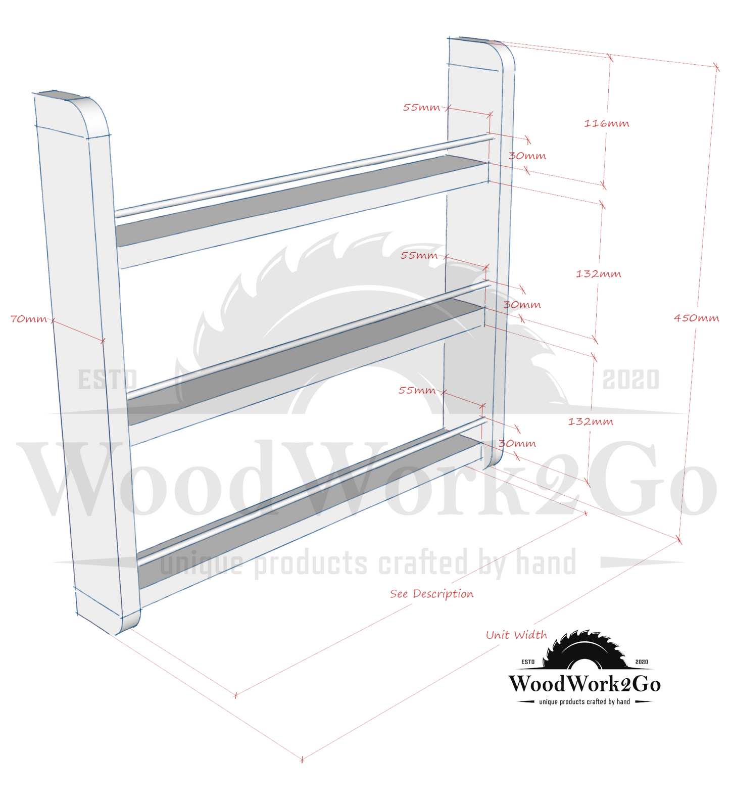 Contemporary Style Spice Rack