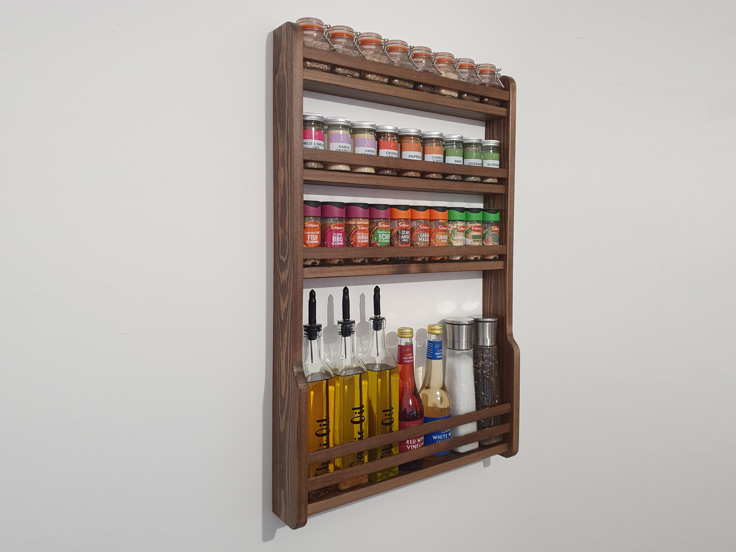 Oil & Spice Rack With Bar Rails