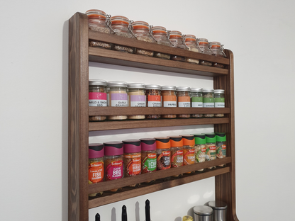 Oil & Spice Rack With Bar Rails