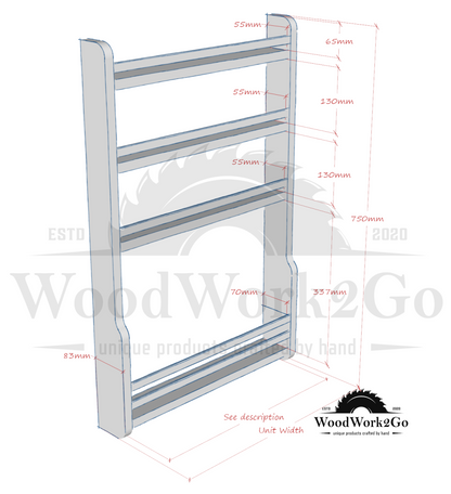 Oil & Spice Rack With Bar Rails