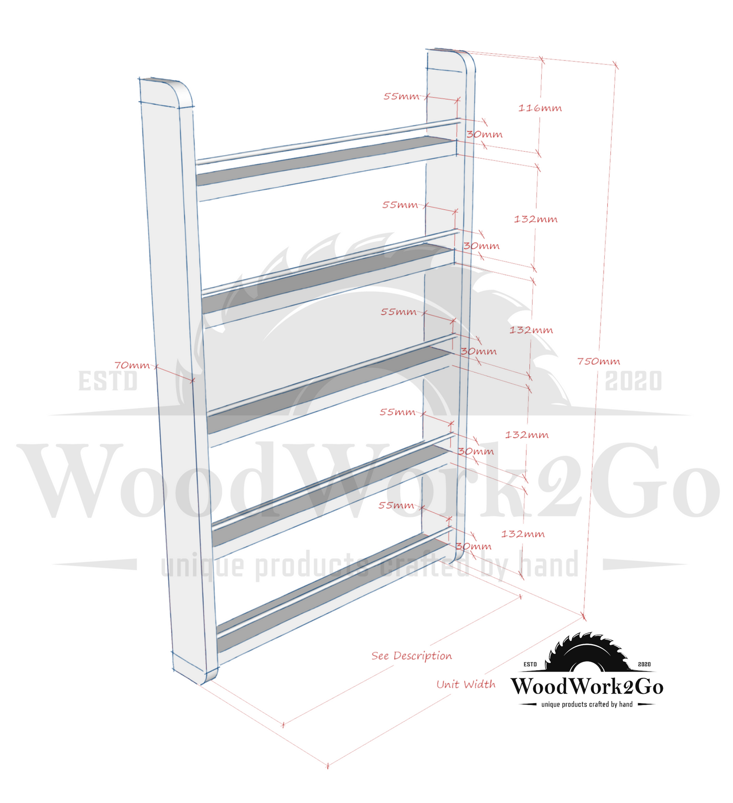 Contemporary Style Spice Rack
