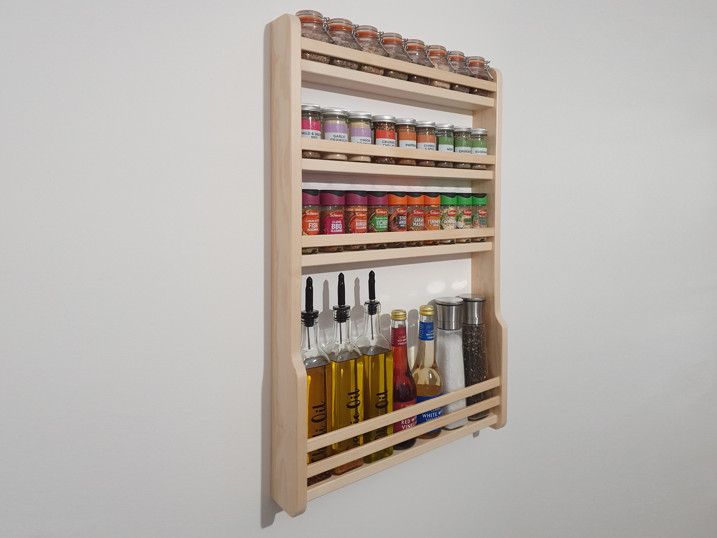 Oil & Spice Rack With Bar Rails