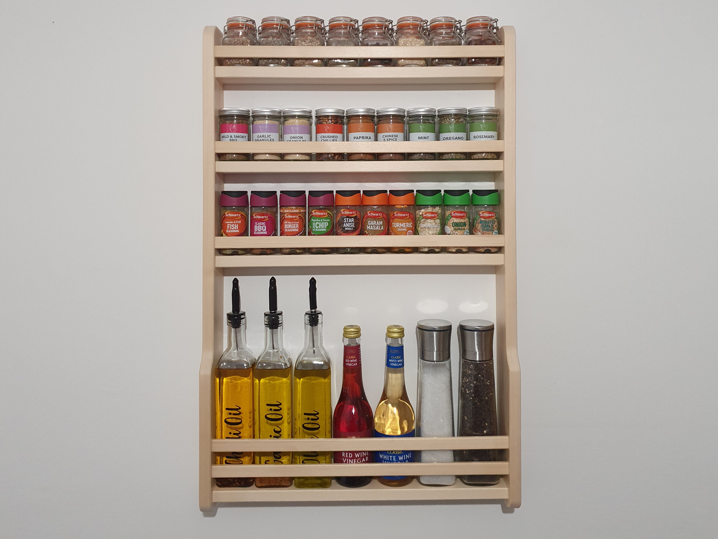 Oil & Spice Rack With Bar Rails