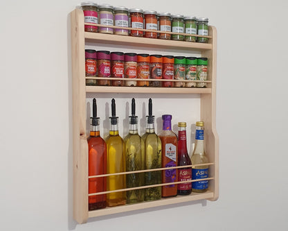 Wall Mounted Spice And Oil Rack: Maximize Kitchen Space